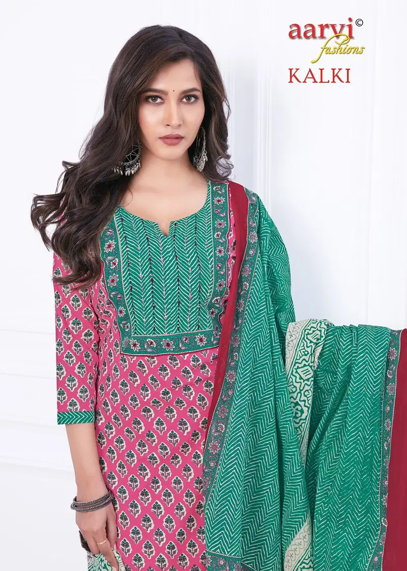 Aarvi Kalki Vol Printed Cotton Kurti Afghani Pant With Dupatta Wholesale Clothing Distributors In India
